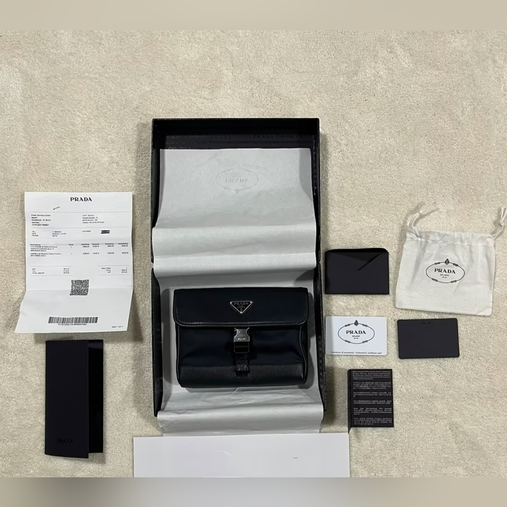 Prada Re-Nylon and Saffiano leather smartphone case bag